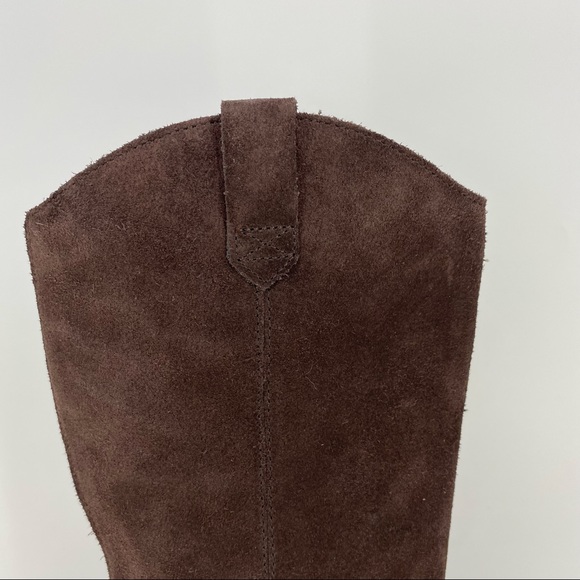 UGG Koolaburra Elinda Knee High Boots NEW Suede Brown Block Heel Western - Picture 4 of 14